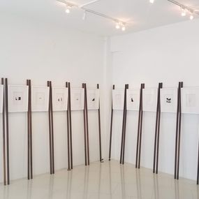 Skulpturen, 12 Imprints. From the I Am Yourself series, Art wall sculpture installation, Casey Waterman