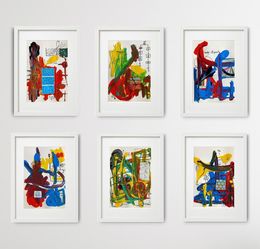 Painting, Abstraction Physics - Lot de 6, Diane Grant