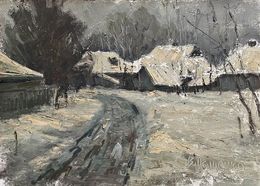 Pintura, Winter in the village, Volodymyr Pashchenko