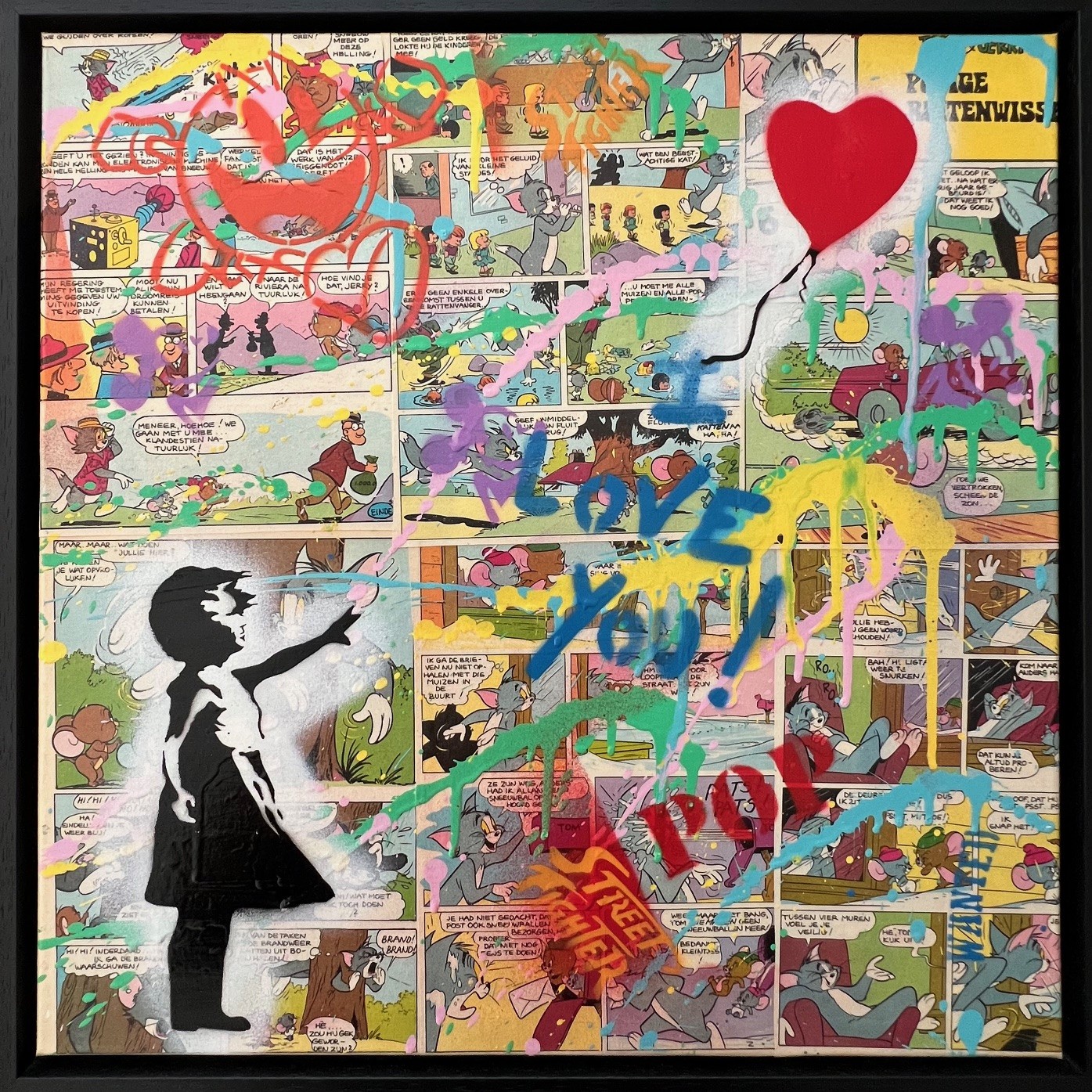 Koen Betjes, Girl with the Balloon x StreetArt x I love You Koen Betjes, Girl with the Balloon x StreetArt x I love You