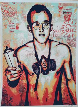 Édition, Keith Haring canvas (Green), Shepard Fairey (Obey)