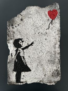 Sculpture, Brick Block Banksy Balloon Girl, Olivier DeGroote