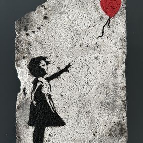 Sculpture, Brick Block Banksy Balloon Girl, Olivier DeGroote