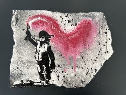 Sculpture, Brick Block Banksy La petite Fille de Venise, Olivier DeGroote