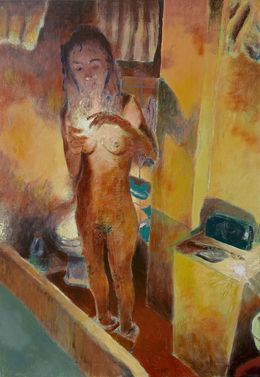 Peinture, Giada che accende una candela, Luigi Iona