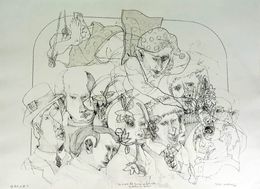 Fine Art Drawings, In love, you have to be a trapeze artist to maintain balance, Sergio Moscona