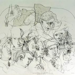 Dessin, In love, you have to be a trapeze artist to maintain balance, Sergio Moscona