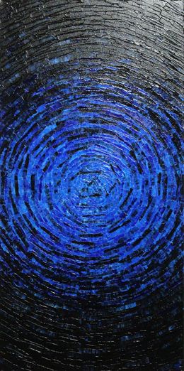 Peinture, Éclat fragmenté bleu profond, Jonathan Pradillon