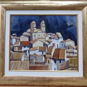 Peinture, Ville d'Aragon, Juan Jose Abella