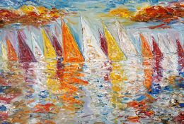 Gemälde, Summer sailing impressions XL 6, Peter Nottrott
