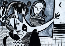 Peinture, Composición en blanco y negro, Enrique Pichardo