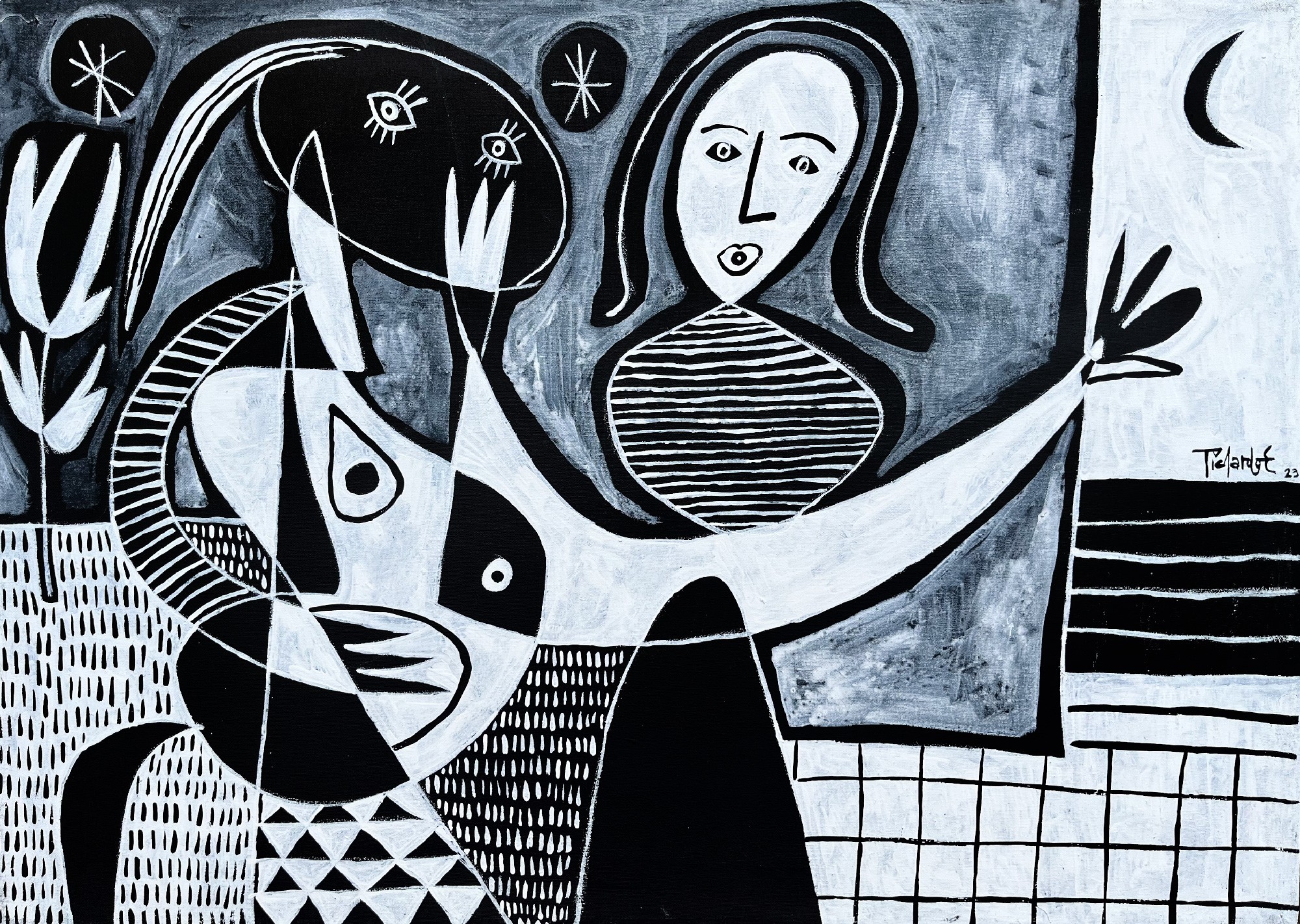 Enrique Pichardo, Composición en blanco y negro Enrique Pichardo, Composición en blanco y negro
