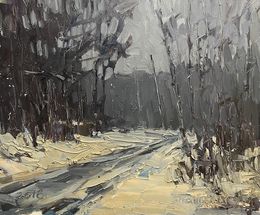 Painting, In the winter forest, Volodymyr Pashchenko