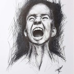 Fine Art Drawings, Rage - le cri, Flo. M