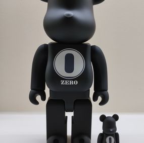 Design, Robert indiana × fragmentdesign 100% & 400% Black, Bearbrick