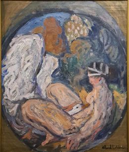 Painting, Leda and the Swan, Fernand Allard L'Olivier