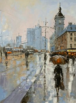 Peinture, Woman in City Rain Elegy, Schagen Vita