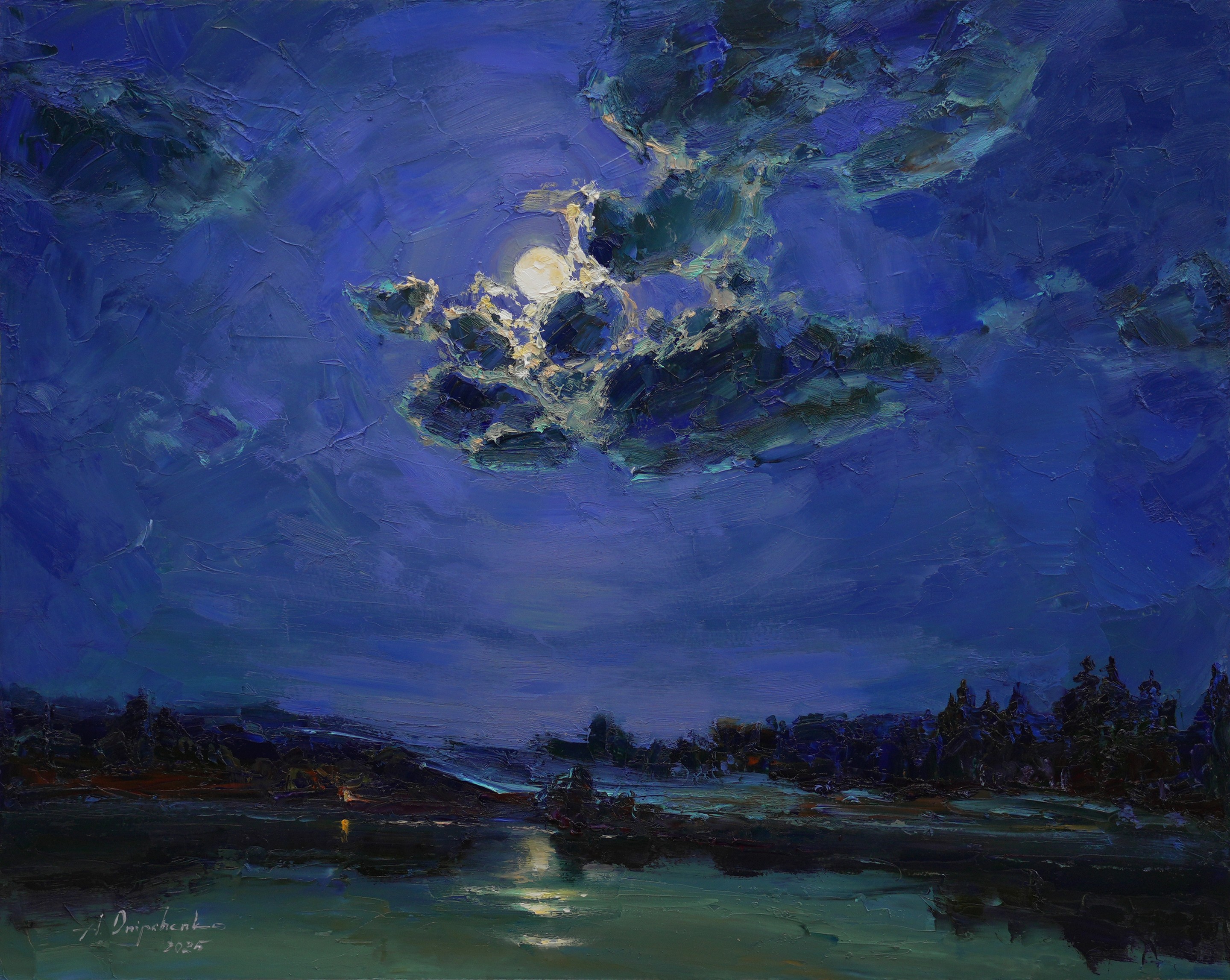 Alisa Onipchenko-Cherniakovska, Moon over the lake Alisa Onipchenko-Cherniakovska, Moon over the lake