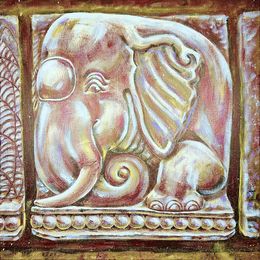 Painting, Blessed elephant calf., AreiRa