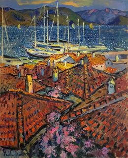 Painting, Rooftops of Marmaris, Andrii Chebotaru