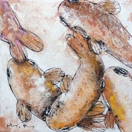 Peinture, Carpes Koïs, Hervé Maury