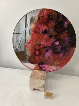 Skulpturen, Vénus Cosmos Planete Design Décoration Miroir Rose, Adélaïde Leferme