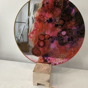 Sculpture, Vénus Cosmos Planete Design Décoration Miroir Rose, Adélaïde Leferme