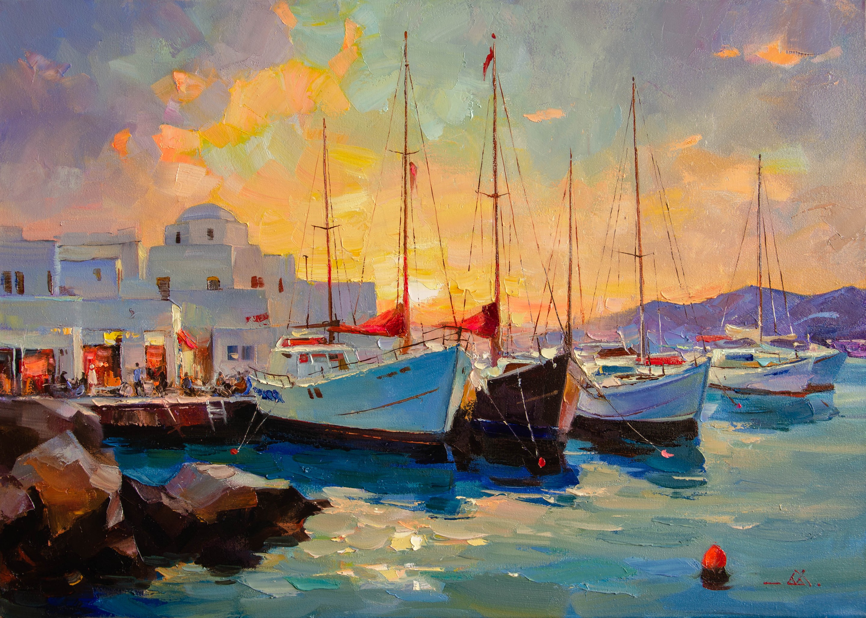 Vasyl Khodakivskyi, Shadows of Paros on the Water Vasyl Khodakivskyi, Shadows of Paros on the Water