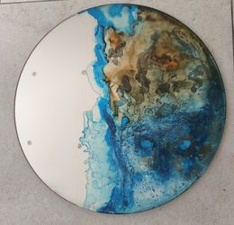 Fine Art Drawings, Mare nostrum sea ocean blue miror, Adélaïde Leferme