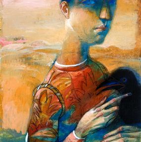 Peinture, Giovane con il corvo, Alexander Daniloff