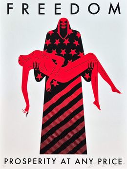Print, Freedom / Prosperity At Any Price (White), Cleon Peterson