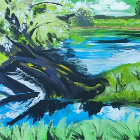 Peinture, Penché sur le Doubs, Eleanor Quellien