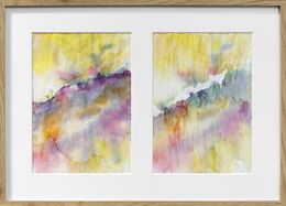 Peinture, Empreintes, série : Ces gens venus d'ailleurs - Diptyque Abstraction colorée, Kristof