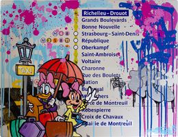 Painting, Minnie X Daisy - Paris Metro Sign, Fat