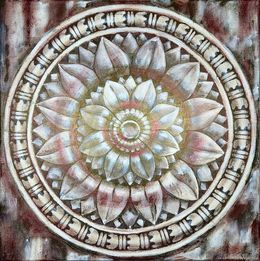 Pintura, Temple lotus. White and red., AreiRa