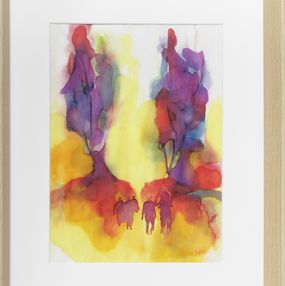Gemälde, Rendez vous, série : Ces gens venus d'ailleurs - Abstraction colorée, Kristof
