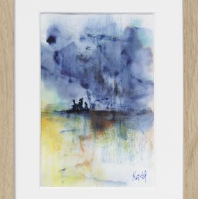 Gemälde, L'arbre à palabres 2, série : Ces gens venus d'ailleurs - Abstraction colorée, Kristof