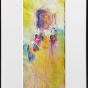Gemälde, Procession - Scène bretonne et abstraction colorée, Kristof