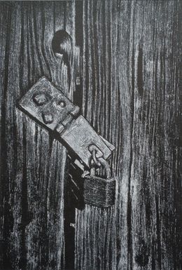 Fine Art Drawings, Old Lock, Kamsar Ohanyan