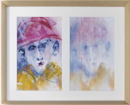 Peinture, Les visages - Portrait en diptyque et Abstraction colorée, Kristof