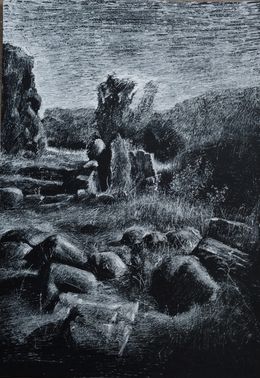 Fine Art Drawings, Summer in the Mountains, Kamsar Ohanyan