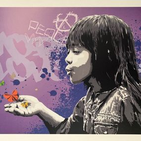 Print, Blow - Purple incl gold butterflies 1/1, Alessio-B