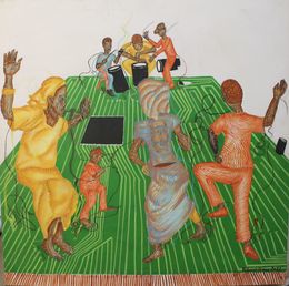 Painting, Danse africaine, Babacar Dieye
