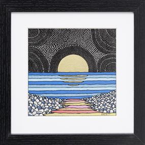 Gemälde, Ce rêve bleu - Série paysage marin graphique, NadhÂme