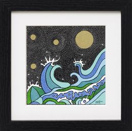 Gemälde, Vagues d'émotions - Série paysage marin graphique, NadhÂme