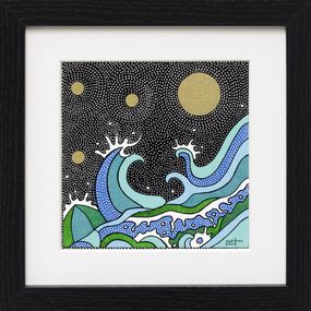 Gemälde, Vagues d'émotions - Série paysage marin graphique, NadhÂme