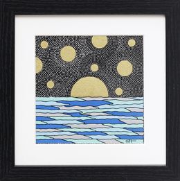 Gemälde, Emergence d'un univers - Série paysage marin graphique, NadhÂme