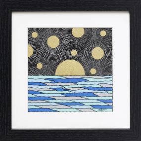 Gemälde, Emergence d'un univers - Série paysage marin graphique, NadhÂme