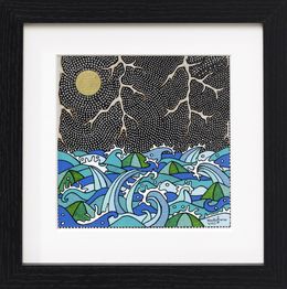 Gemälde, Vagues d'orage - Série paysage marin graphique, NadhÂme