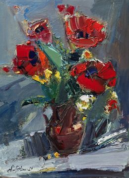 Painting, Poppies in Flame, Mateos Sargsyan